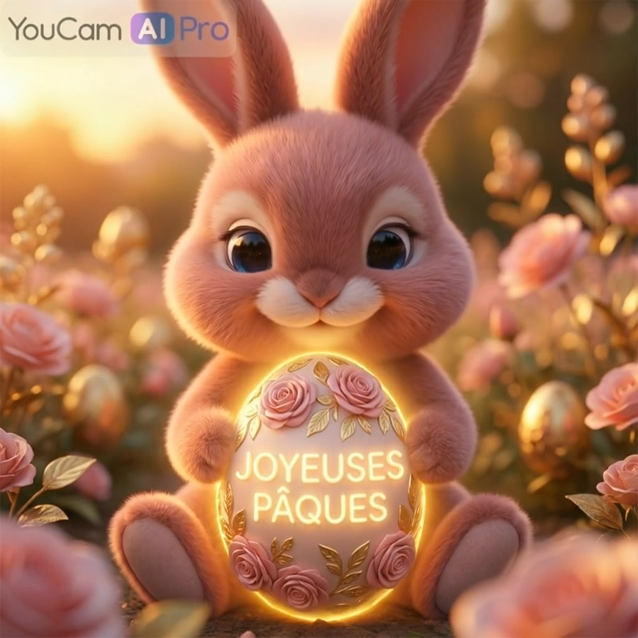 Carte animée vidéo Pâques / animation de Pâques avec lapin et oeufs
