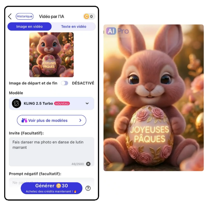 Carte animée vidéo Pâques / animation de Pâques avec lapin et oeufs