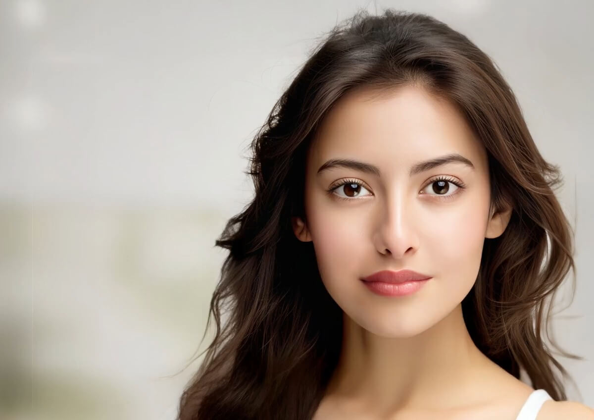 Informe de belleza con datos sobre simetría, rostro y proporción facial