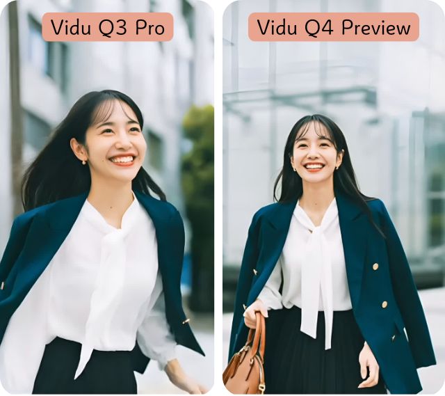 Vidu Q3とQ4のカメラワーク比較動画
