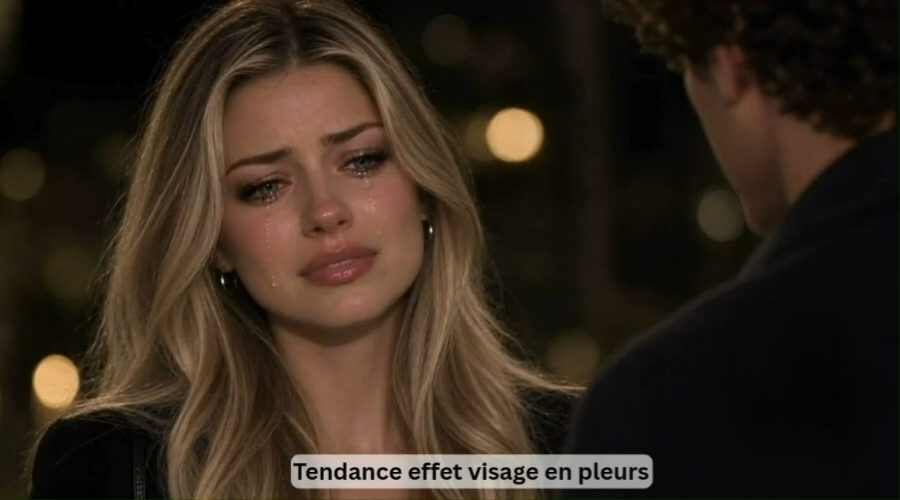 Tendance tiktok effet visage en pleurs rupture