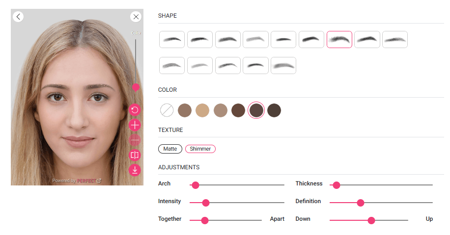 How to Simulate Different Eyebrow Styles Using the AR Try-On Tool