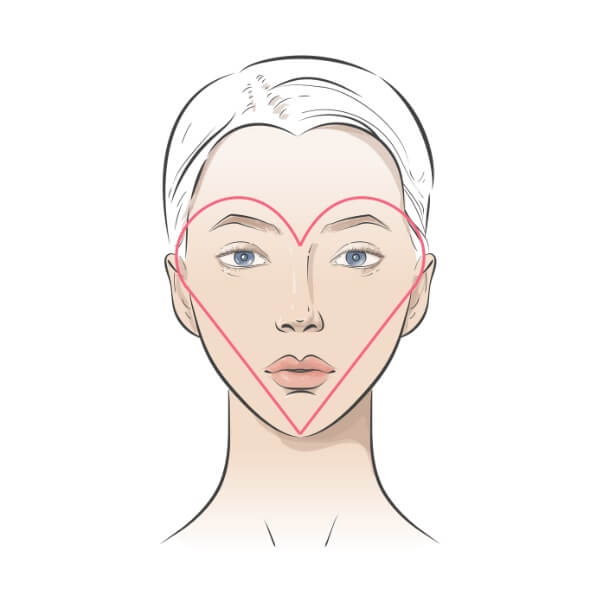 Visage en forme de cœur
