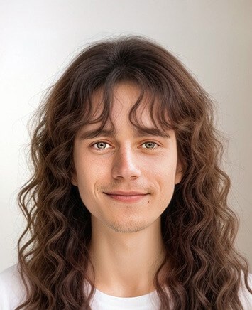 Male Hairstyle- Dark Wooly Curls