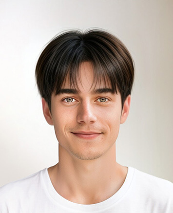 Male Hairstyle- Parted Bangs