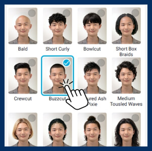 Select "Buzz Cut"