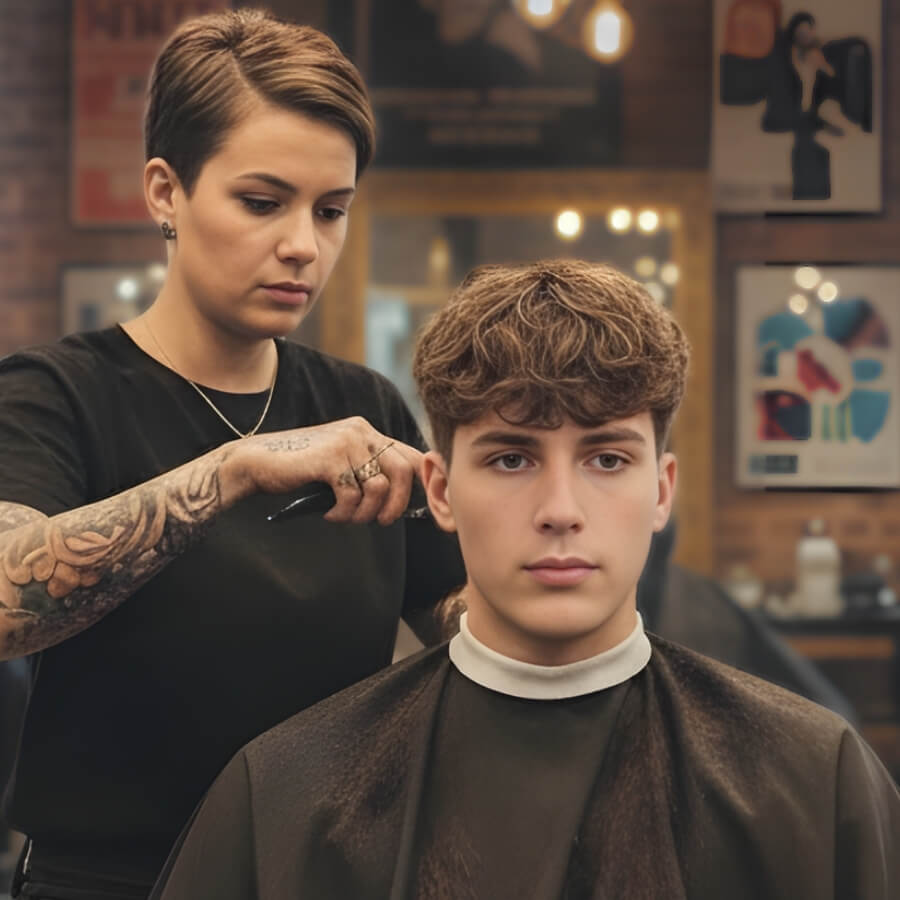 First, Cut the Hair Short and Add Layers.