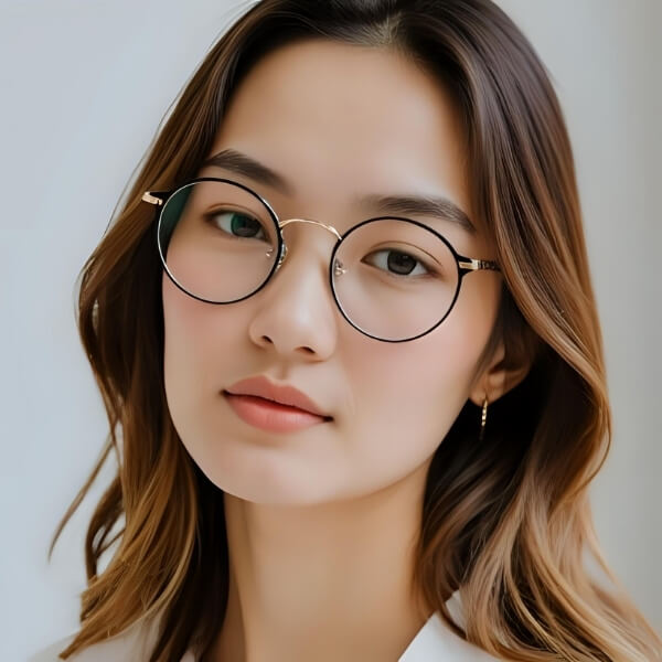Round Frame for Oval Face