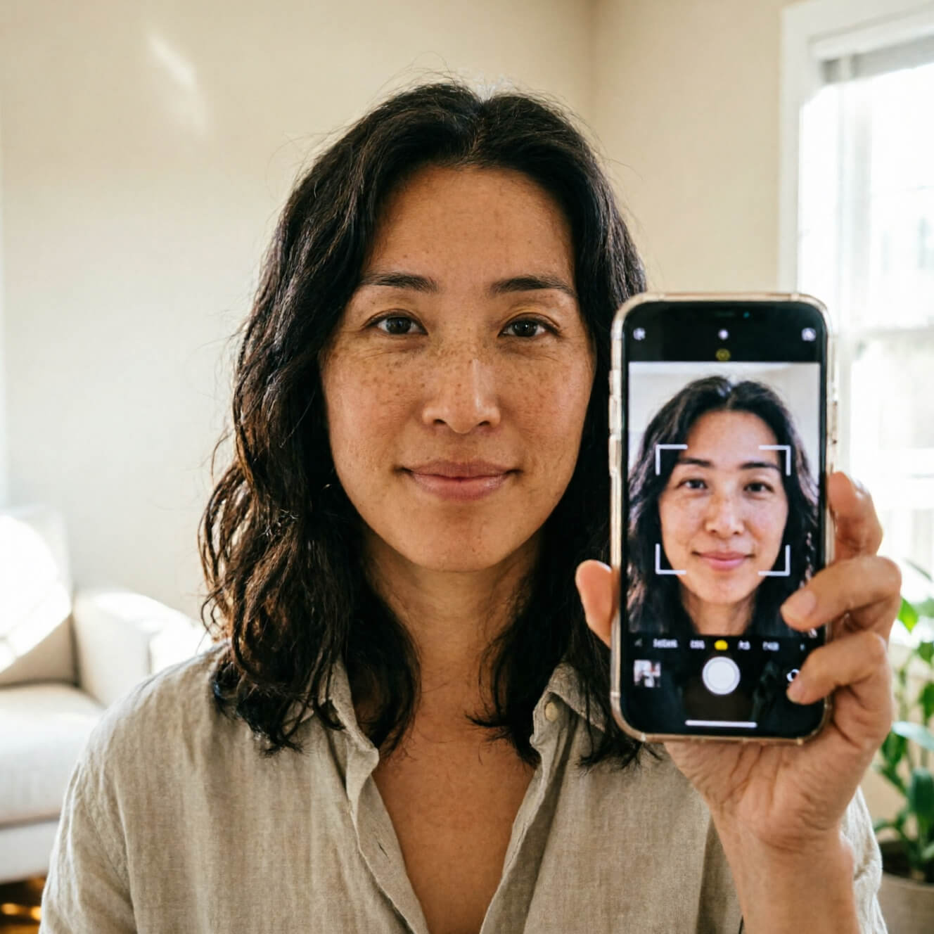 Step 1: Snap or Upload a Selfie