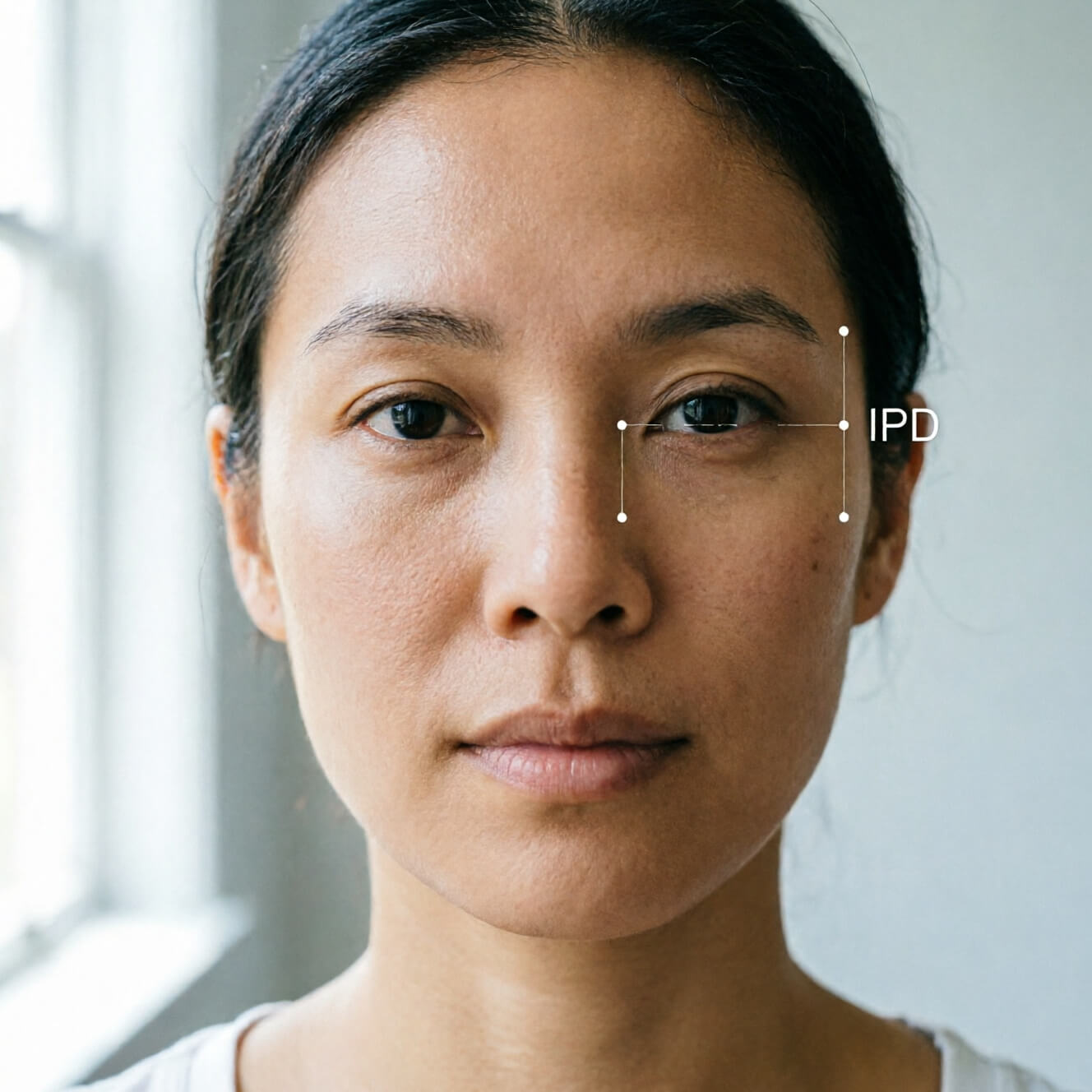 Step 2: AI Measures Eye Spacing