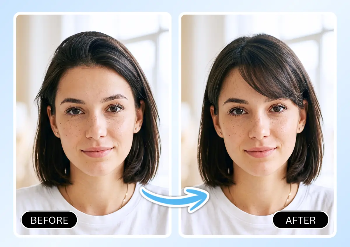 AI Bangs Filter Virtual Try-On