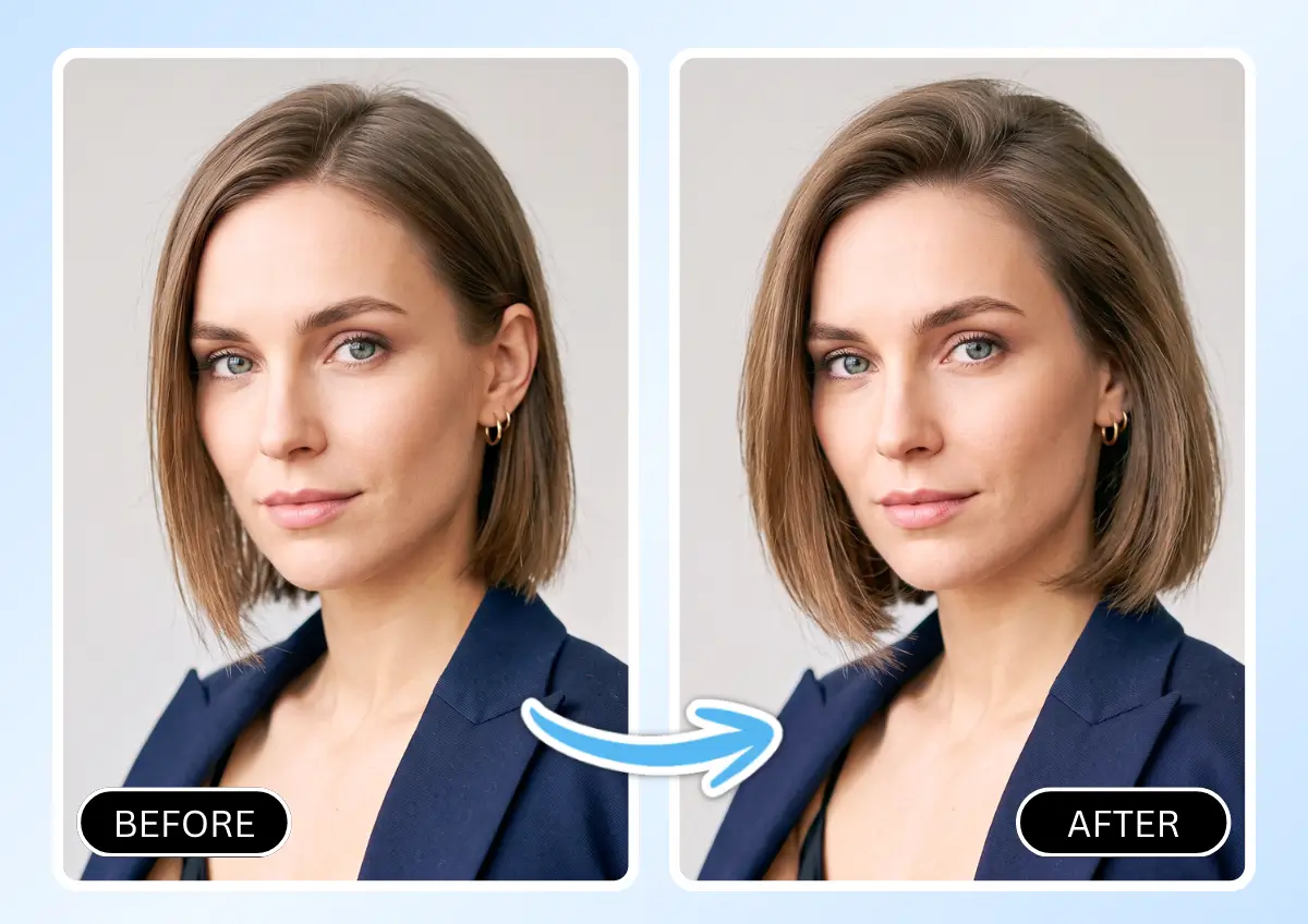 AI Hair Volume Virtual Try-On