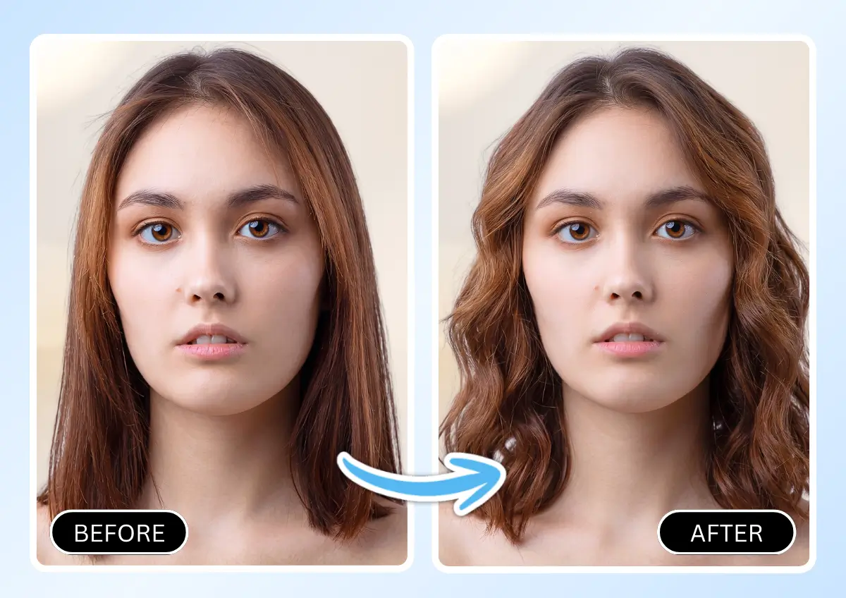 AI Wavy Hair Virtual Try-On