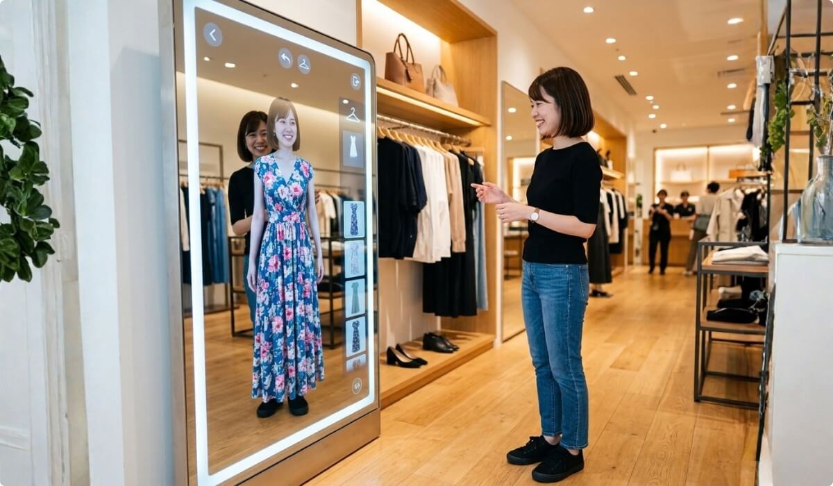 店頭で着替え不要のリアル試着