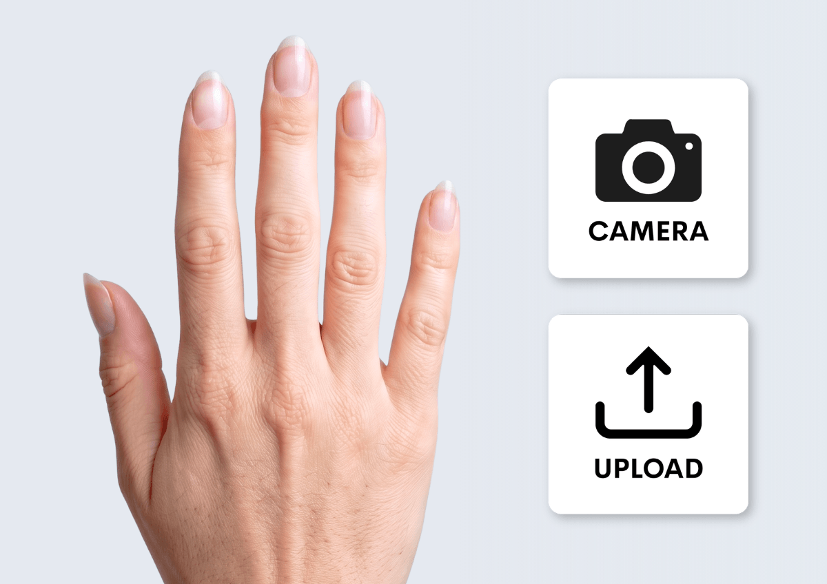 Step 1, Snap or Upload a Hand Photo