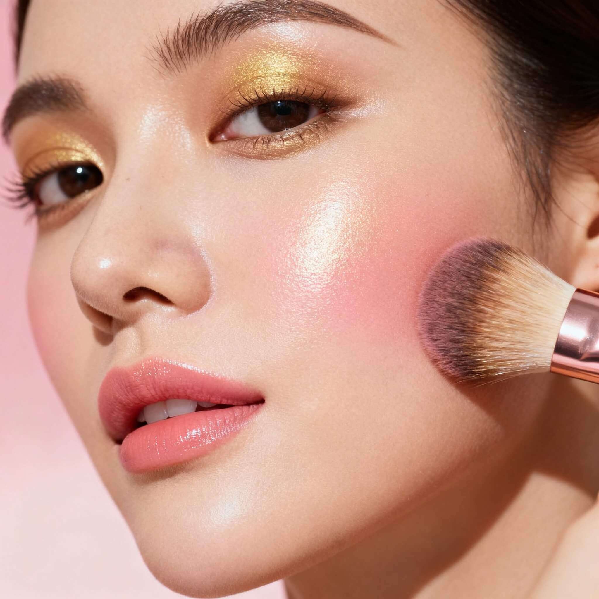 AI makeup filter facial mapping technology in action