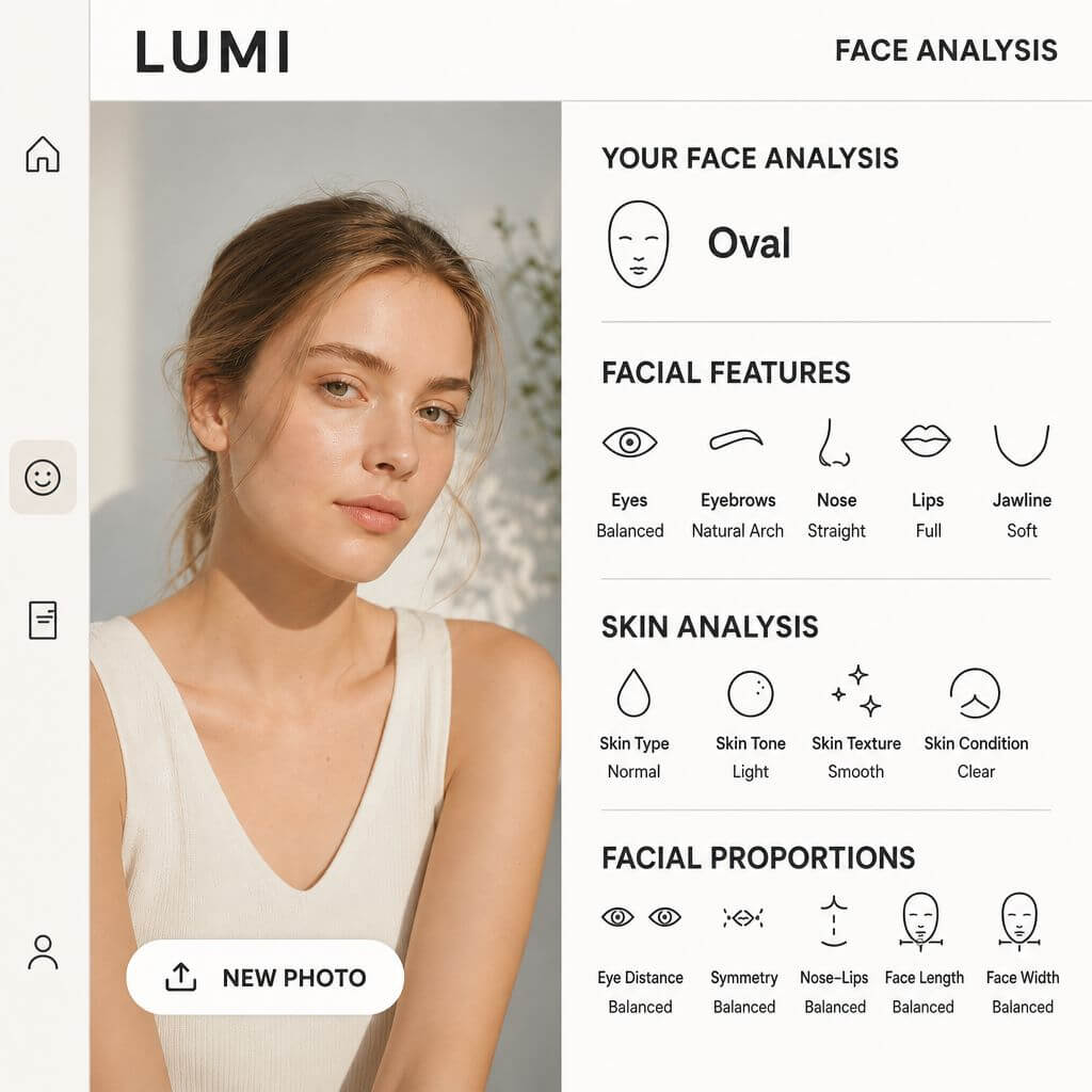 Developer dashboard showing facial proportion API results