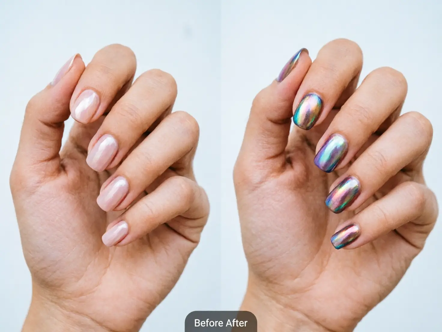 Grid of nail color and finish swatches rendered by the AI nail API