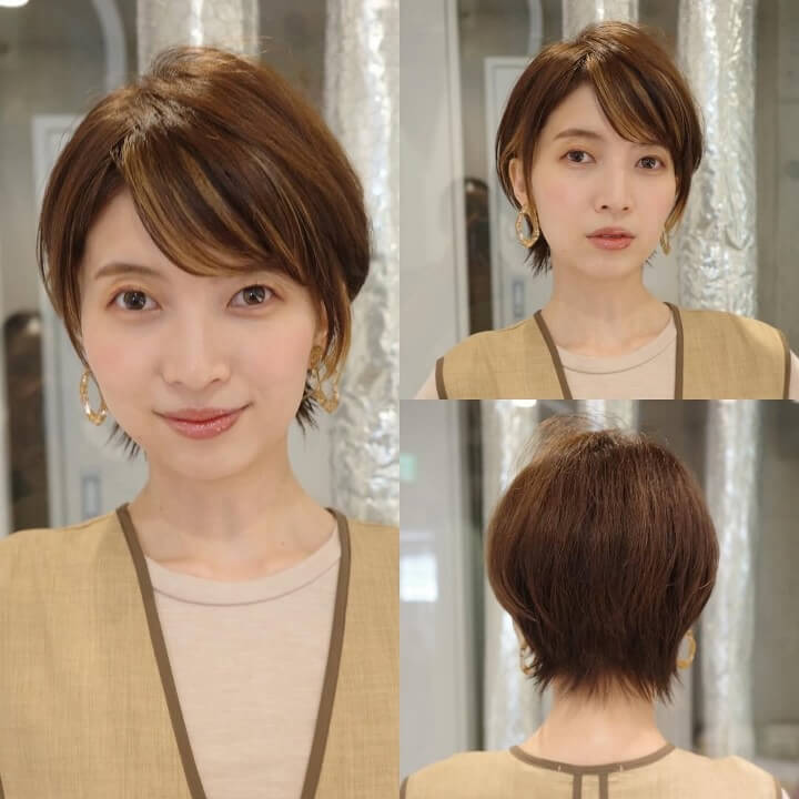 ショートウルフ|吉瀬美智子さん風髪型おすすめ(50代) ショートウルフ 吉瀬美智子さん風髪型(50代)