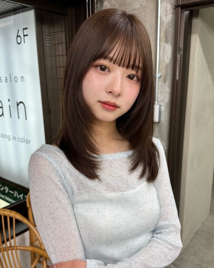 卵型|ぱっつん前髪おすすめ(顔型別) 卵型 ぱっつん前髪(顔型別おすすめ)