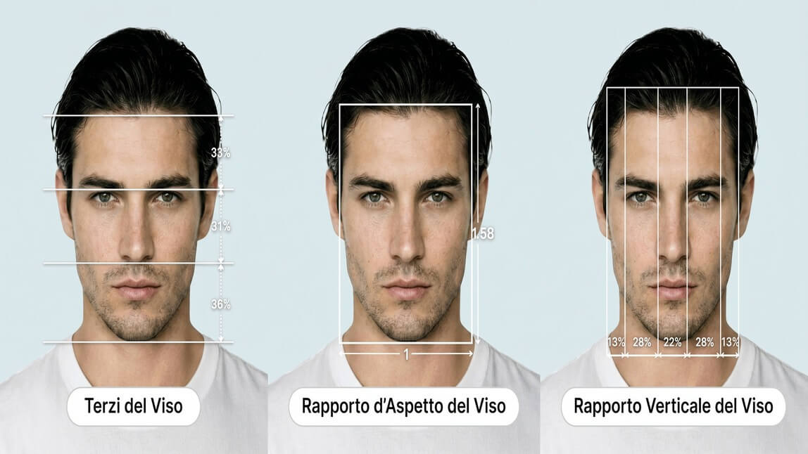 Simmetria del Viso, Proporzioni del Viso, Terzi del Viso e Altro