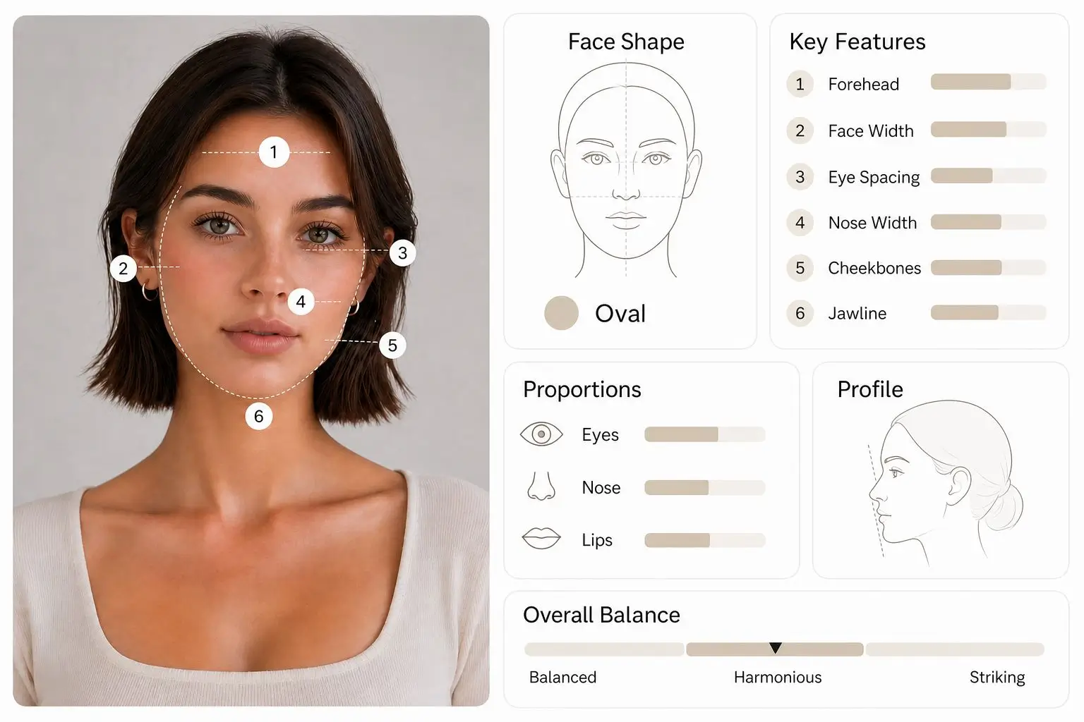 AI analyzing head shape contour from a photo using the Head Shape Detector API