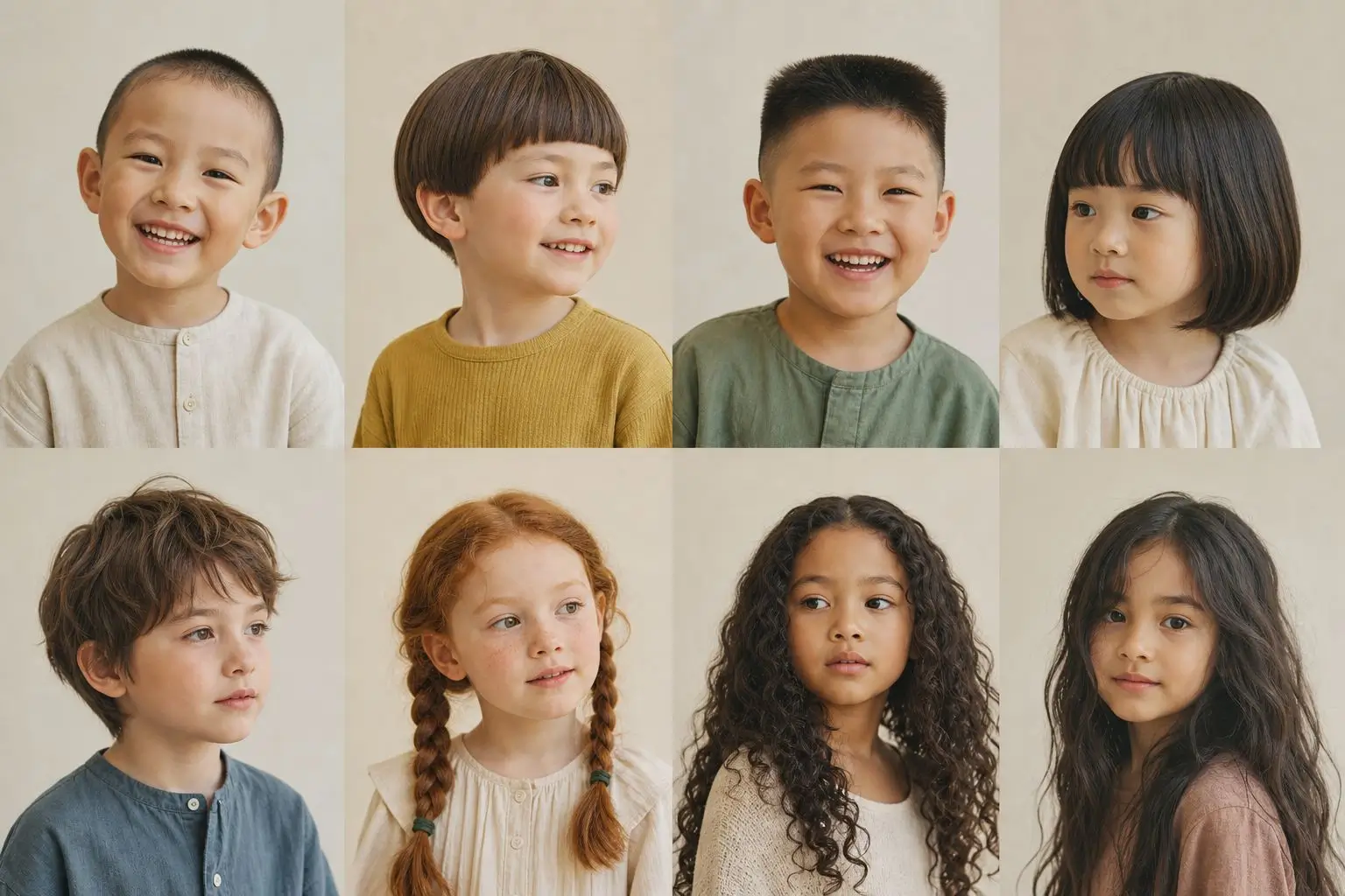 Child photo transformed into a new AI-generated hairstyle preview