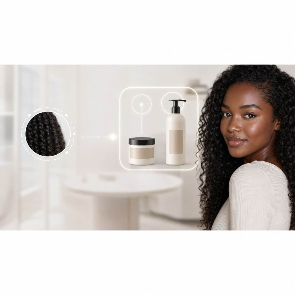 AI scan identifying a black hair type curl pattern from 3A to 4C