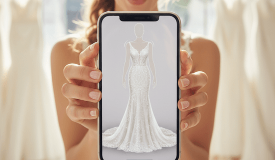 How does virtual wedding try-on work?