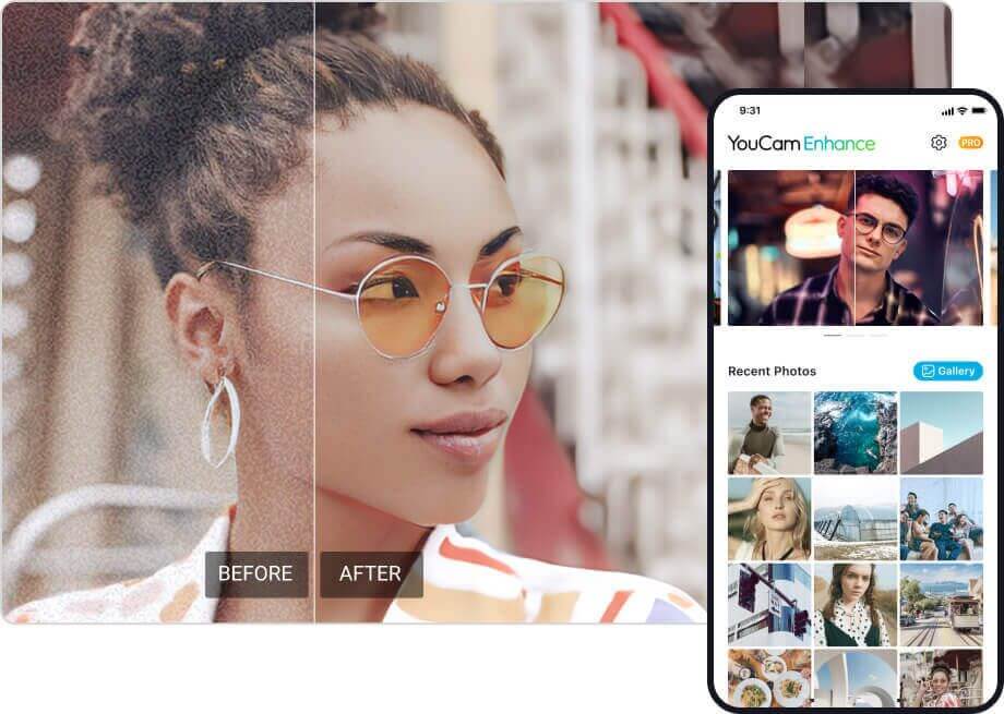 Bildqualität verbessern und alte Fotos restaurieren: YouCam Enhance