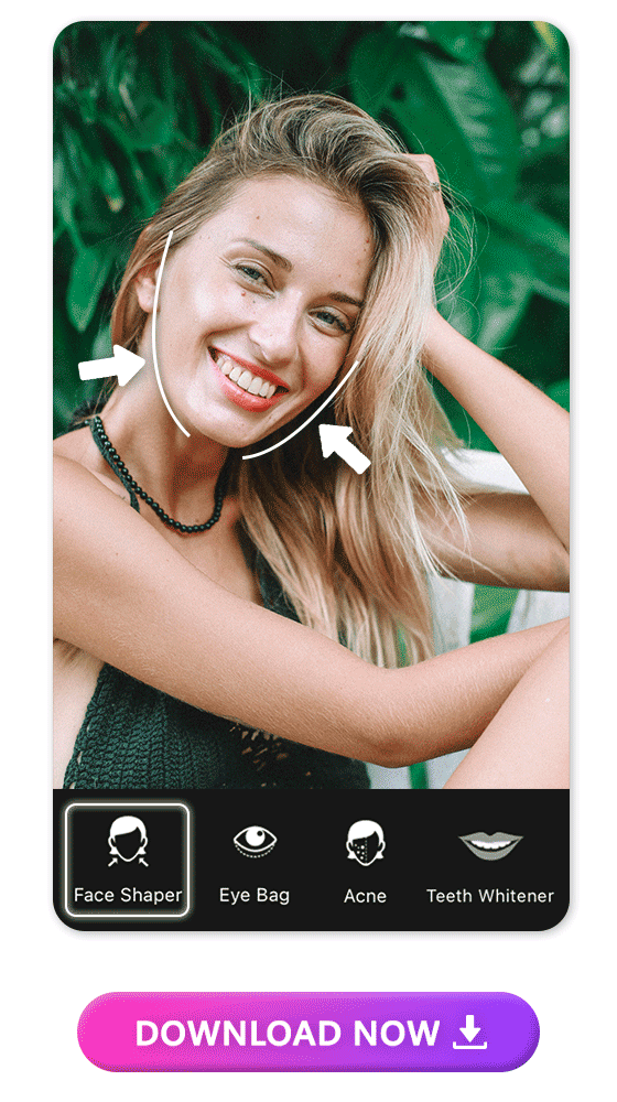 Photo touch up by using the YouCam Perfect app